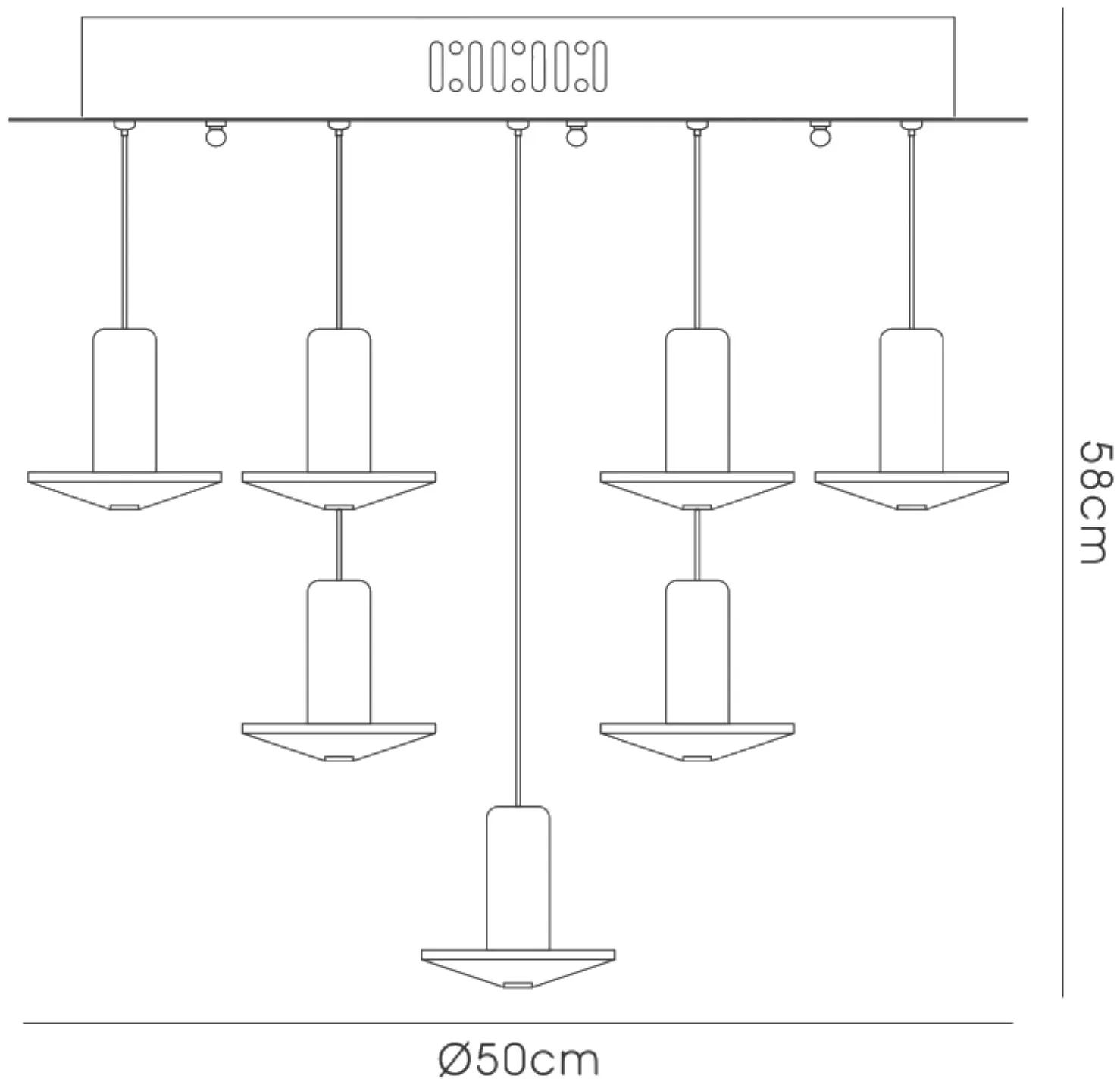 Troy Crystal Ceiling Lights Diyas Multiple Crystal Pendants